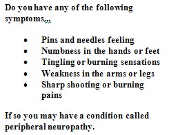 Neuropathy Symptoms